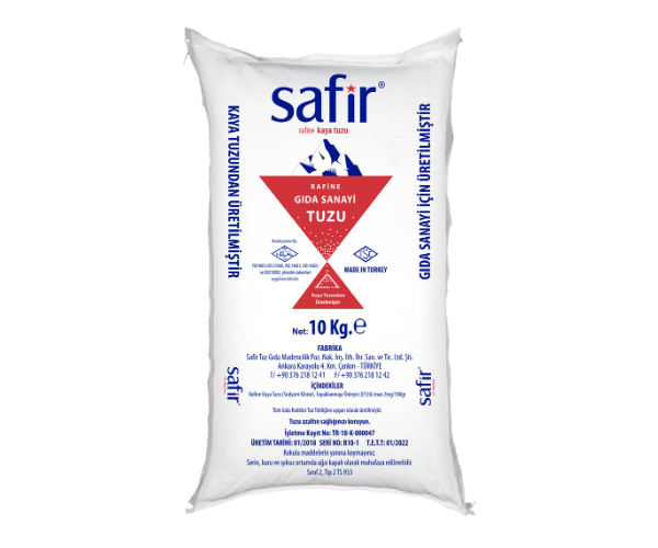 10 kg İyotlu Rafine Gıda Sanayi Tuzu